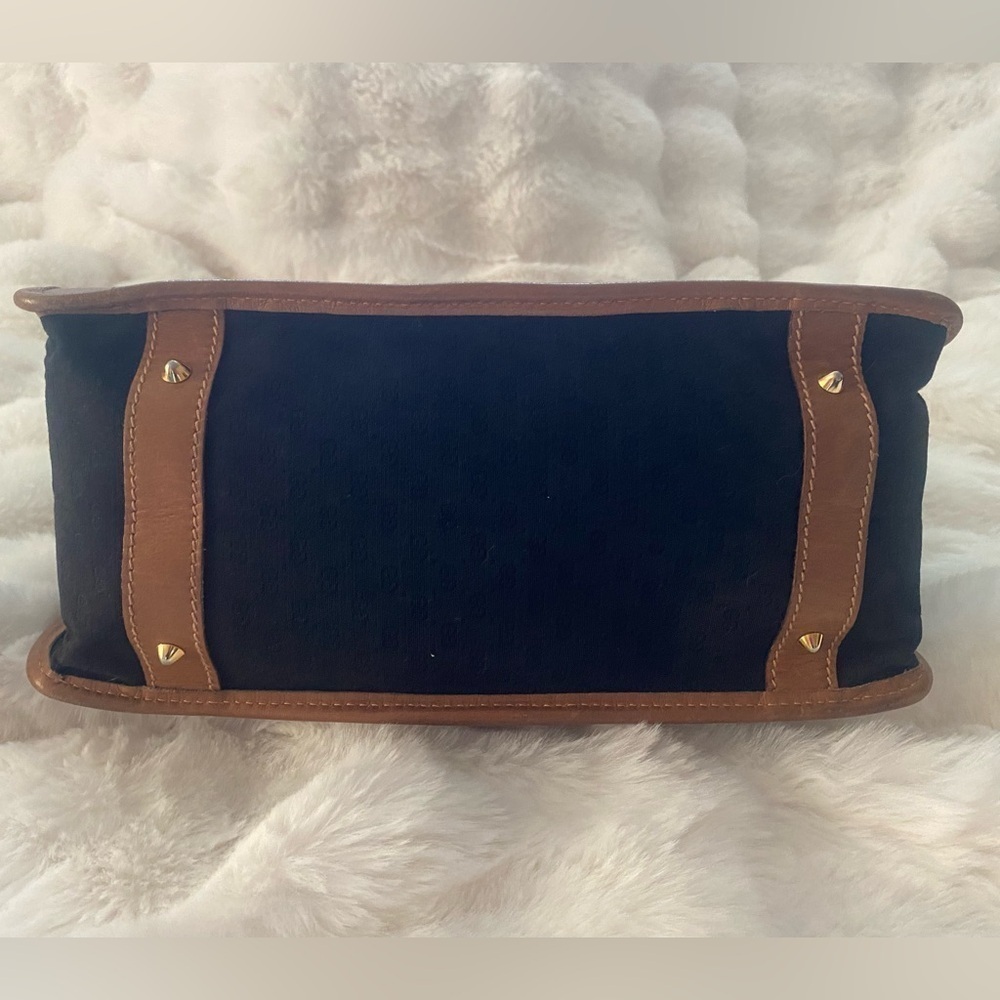 Vintage Gucci Top Handle Bag BlackTan Stripe - Picture 5 of 12
